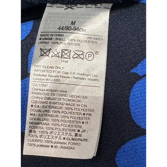 Banana Republic Women’s Wrap Blue White Floral Short Sleeve Dress Size Medium - Picture 7 of 7